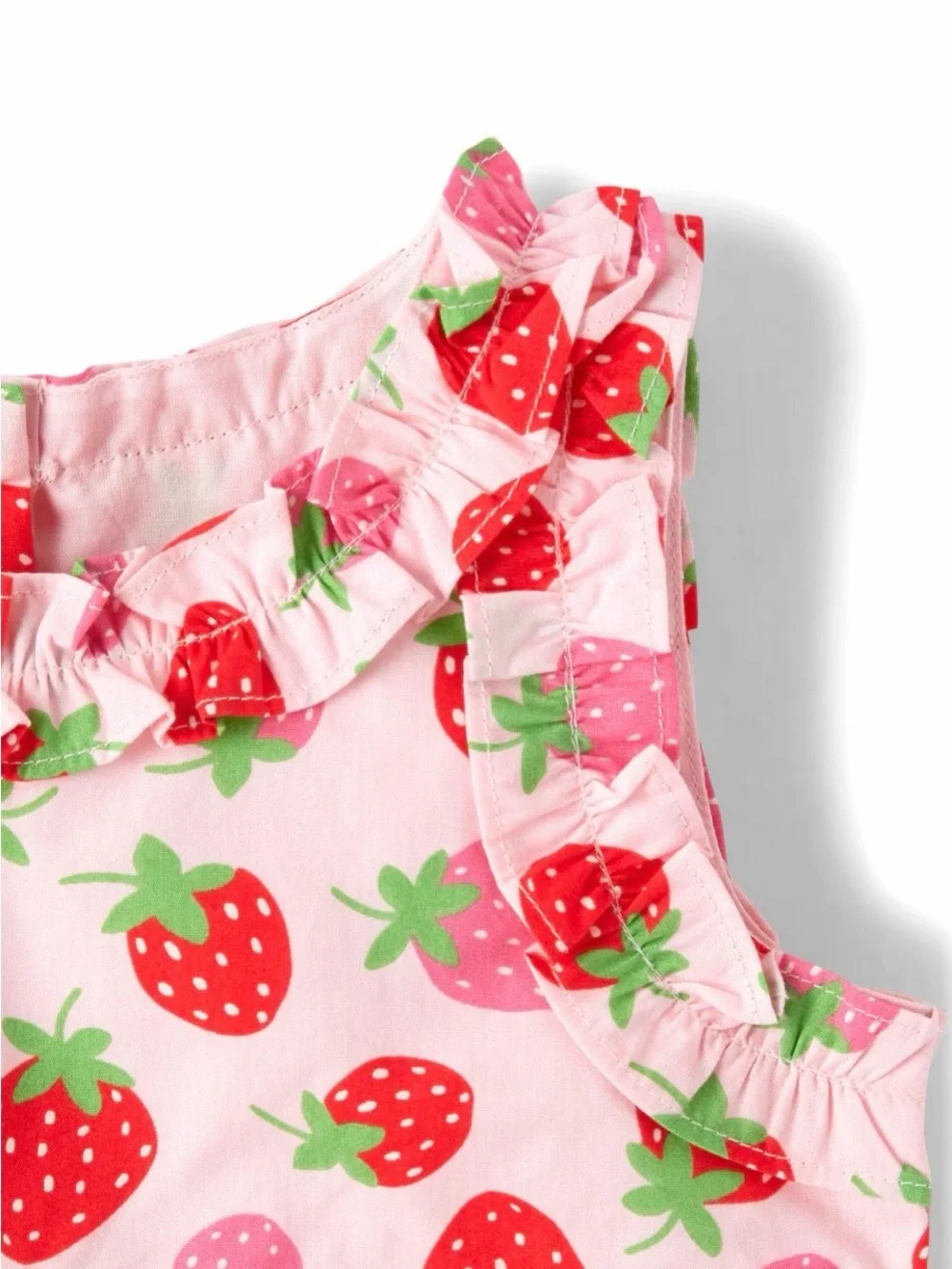 Gymboree Girls Pink Strawberry Ruffle Dress | Size 6 |